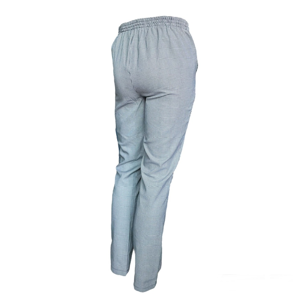 zittro Pantalón Chef Hombre"pata de gallo". Bco/Ngo R91103-010