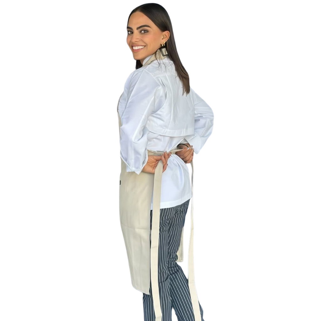 zittro Mandil delantal chef Básico 4B Beige. R92301- 222 UNI