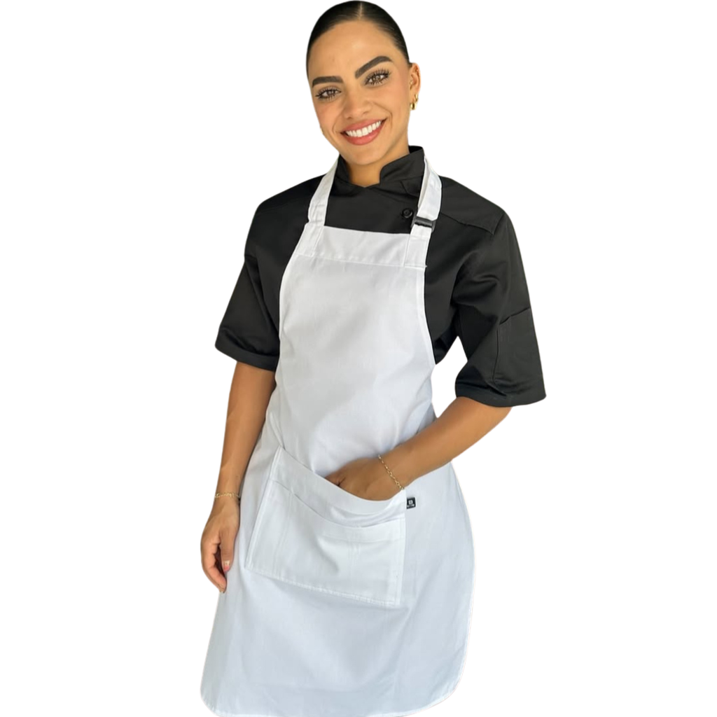 zittro Mandil Delantal Chef Unisex Blanco