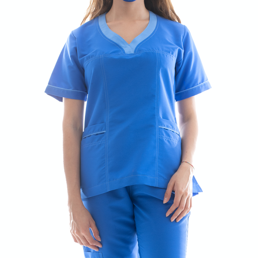 [M80201 441 ECH] zittro Filipina Médica Clororresistente Mujer Azul Rey (ECH)