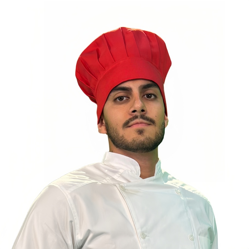 [R93301-600] zittro Gorro Pastelero Rojo Unisex