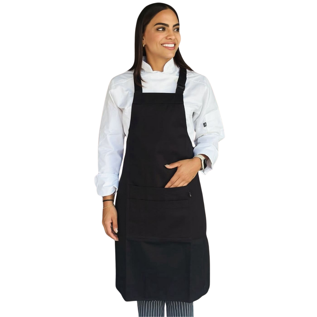 zittro Mandil delantal chef Básico 4B Negro. R92301-001 UNI