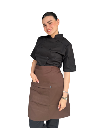 [R92351206 M] zittro Medio mandil delantal chef Café Chocolate. R92351-200